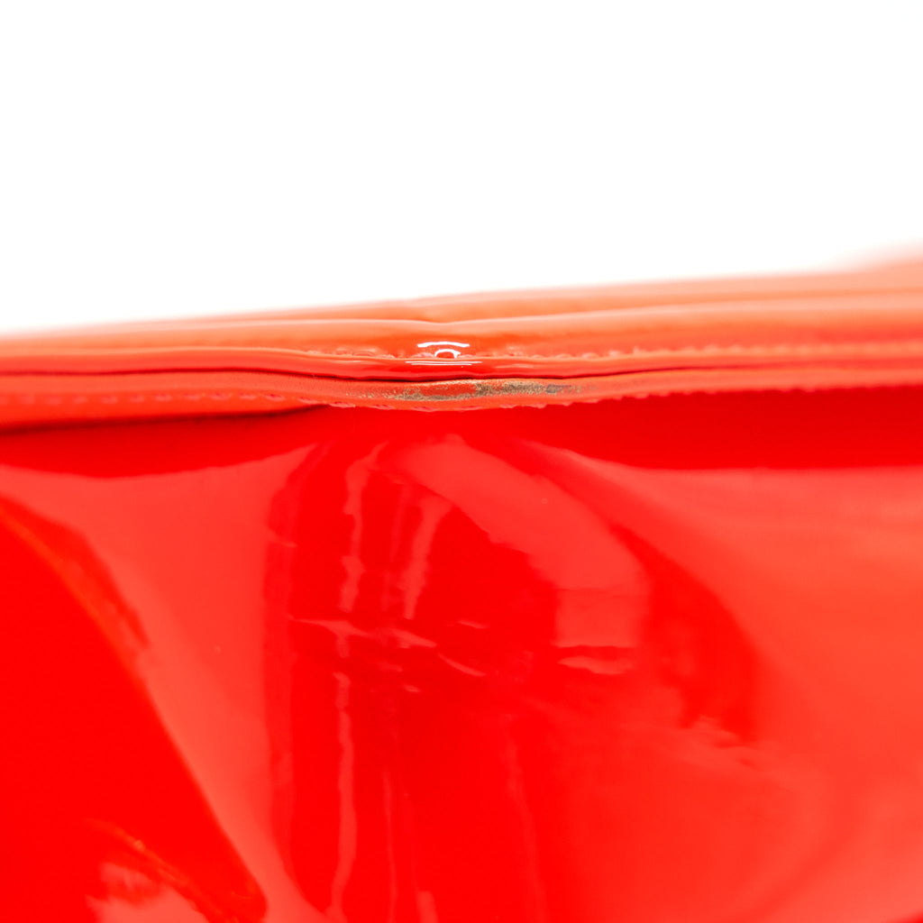 Chanel Small Boy Bag patent leather Bright Orange