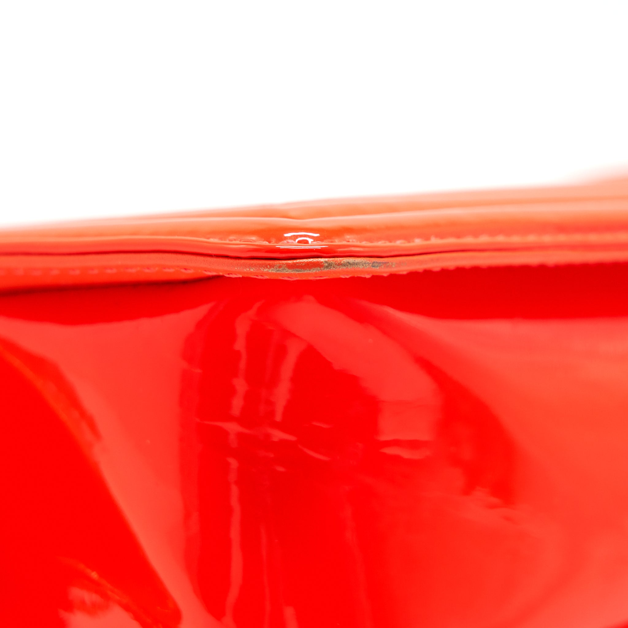 Chanel Small Boy Bag patent leather Bright Orange
