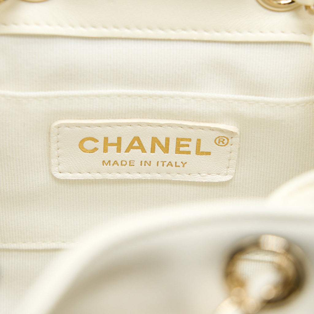 Chanel Duma Mini Backpack Lambskin White L (Microchip)
