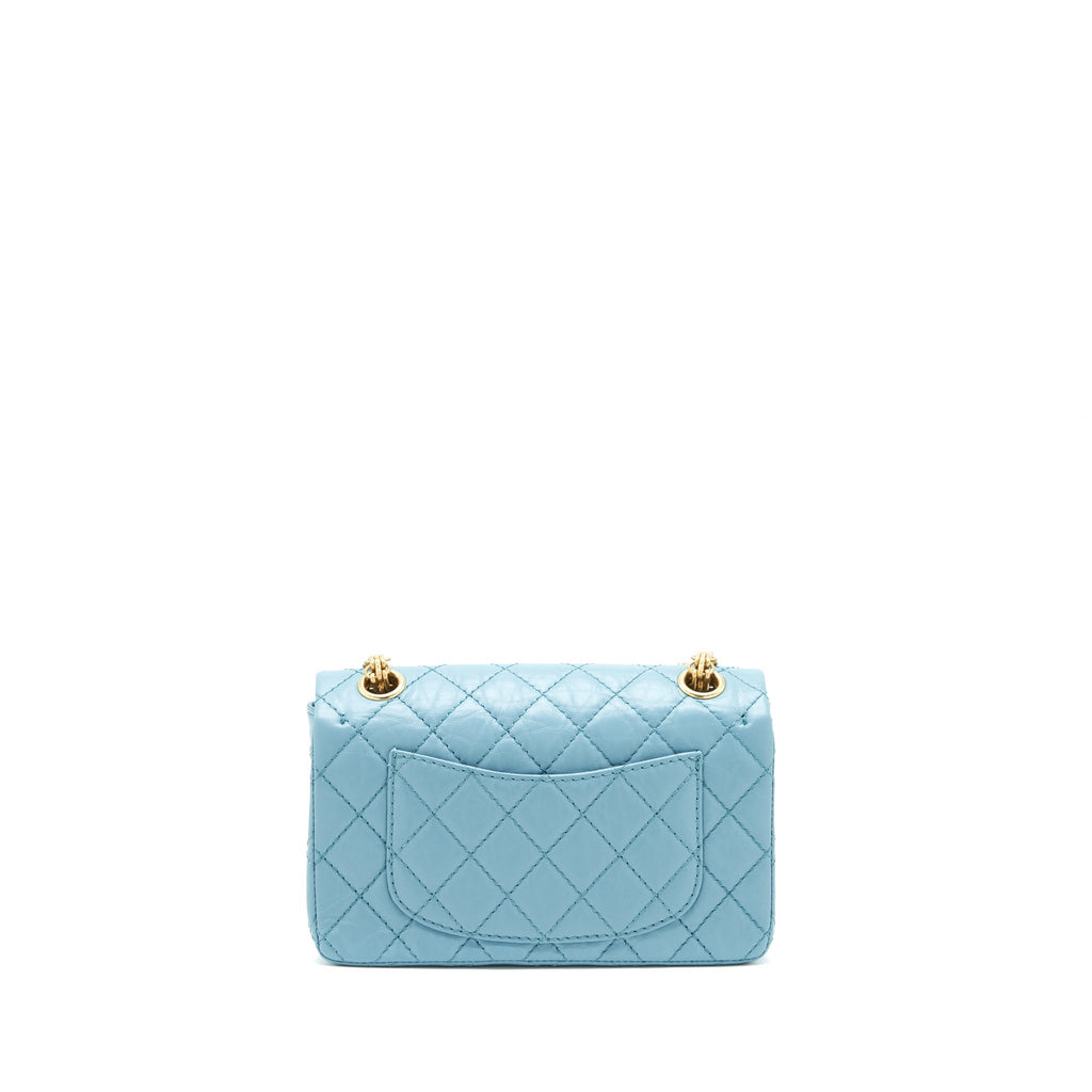 Chanel Mini 2.55 Reissue Flap Bag Light Blue Calfskin