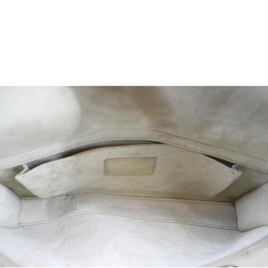 CHRISTIAN DIOR Lady D-Joy Medium Cannage Lambskin Chain Shoulder Bag Sand