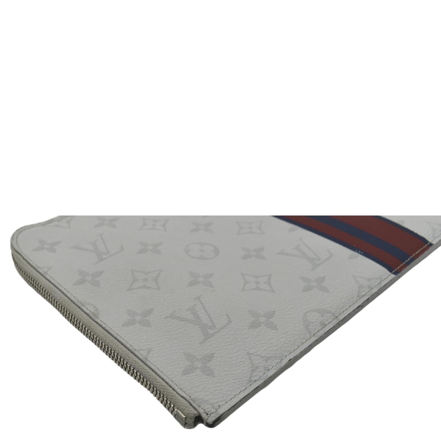 LOUIS VUITTON Pochette Jour Monogram Leather Pouch Clutch Bag Antarctica