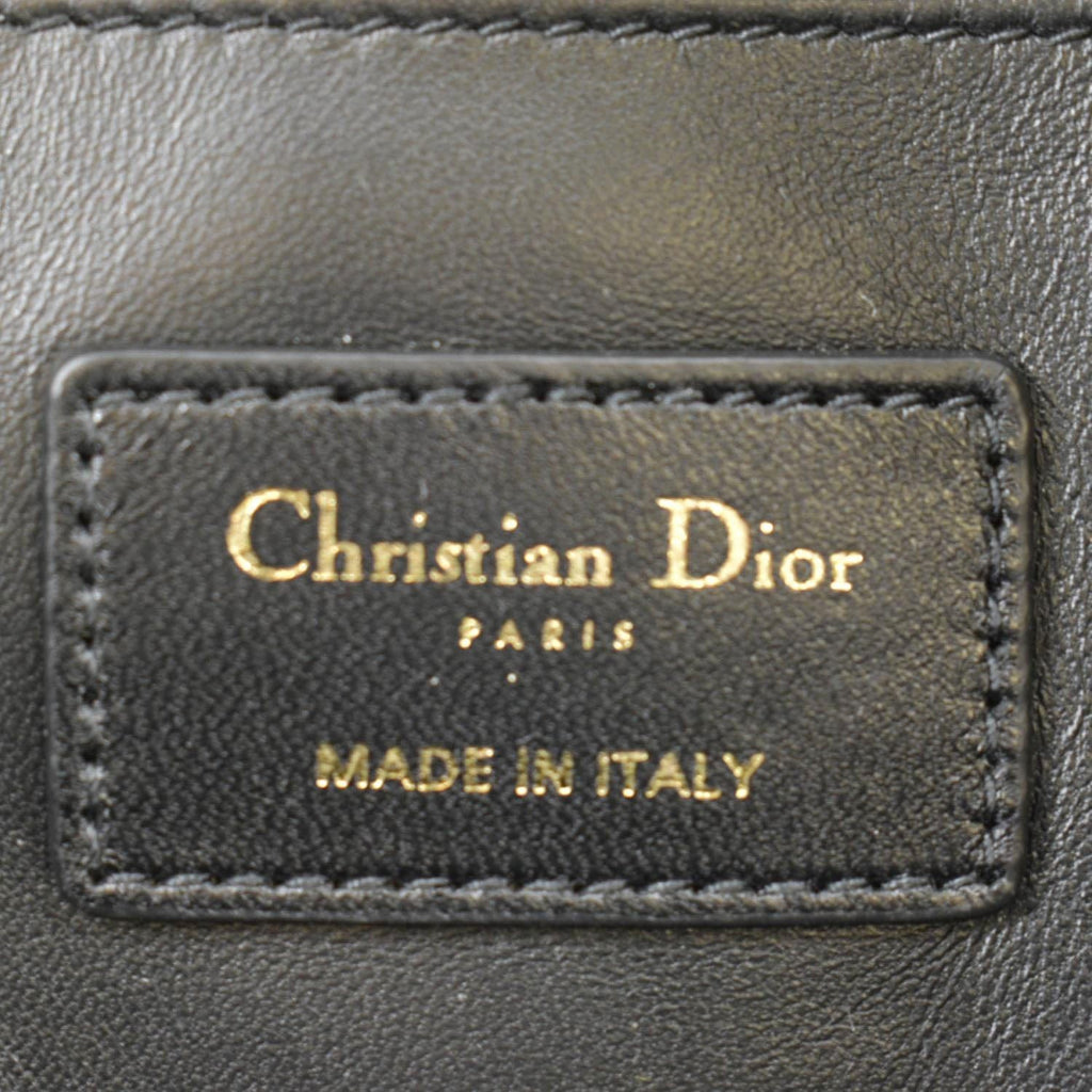 CHRISTIAN DIOR Cannage Quilted Leather Backpack Black