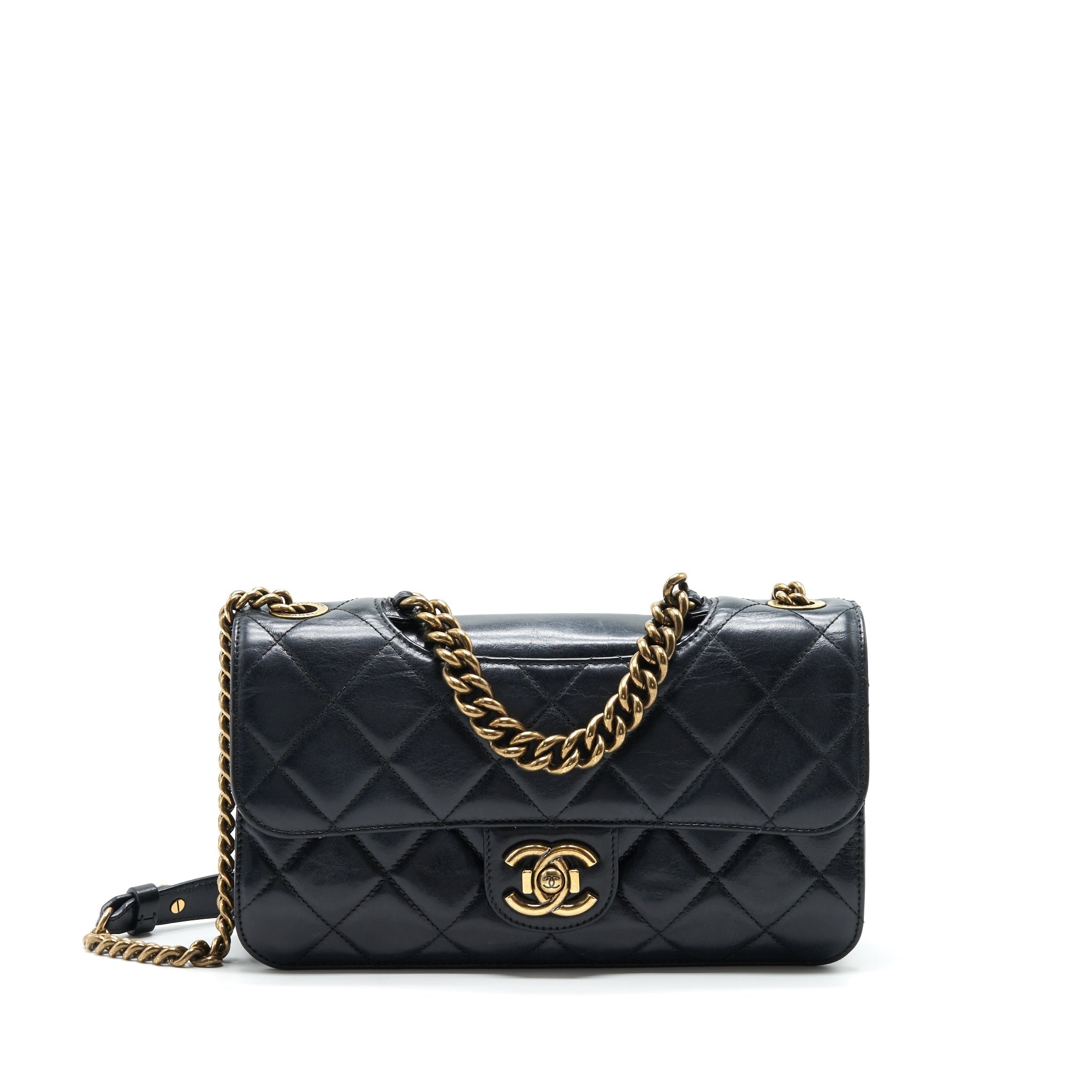 Chanel Perfect Edge Flap Bag With Calfskin Ruthenium