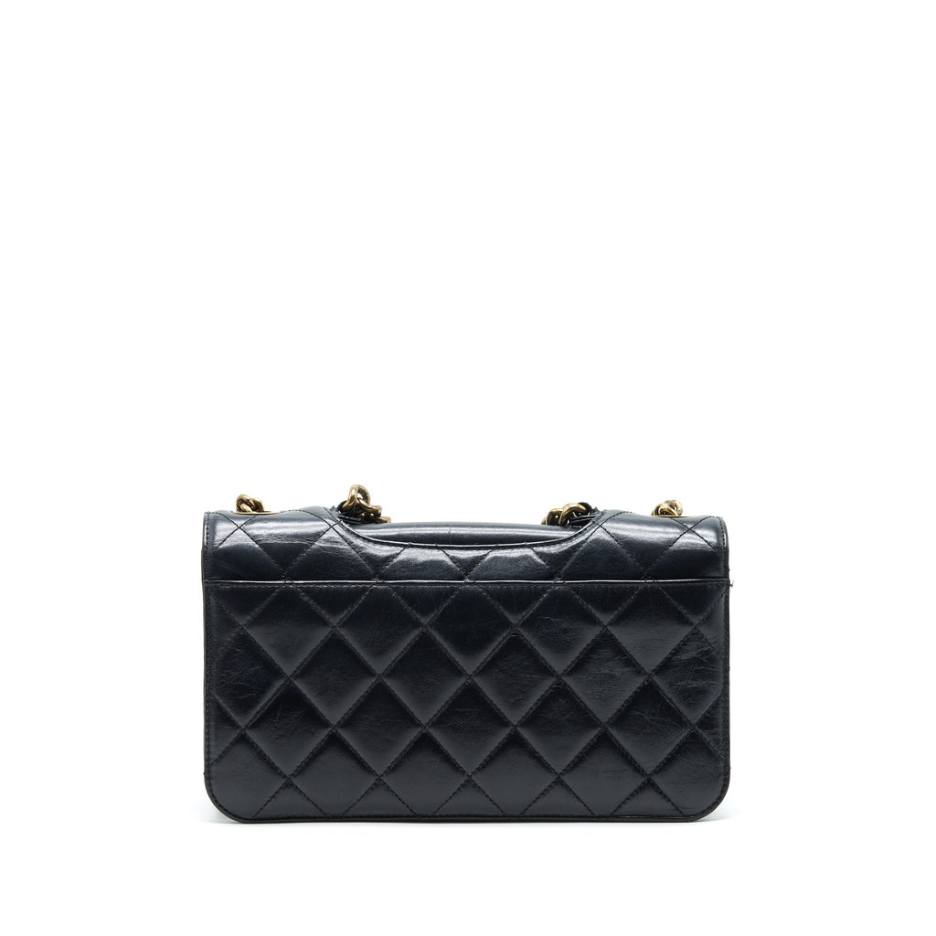 Chanel Perfect Edge Flap Bag With Calfskin Ruthenium
