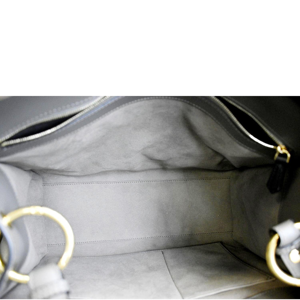 FENDI Runway Shopper Leather Tote Shoulder Bag Grey