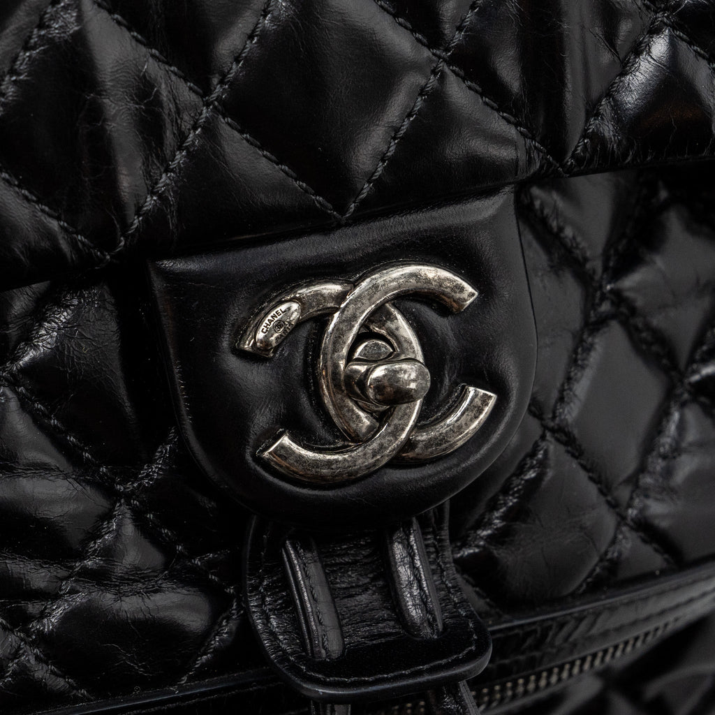 CHANEL Large QUILTED Mountain  BACKPACK CALFSKIN BLACK