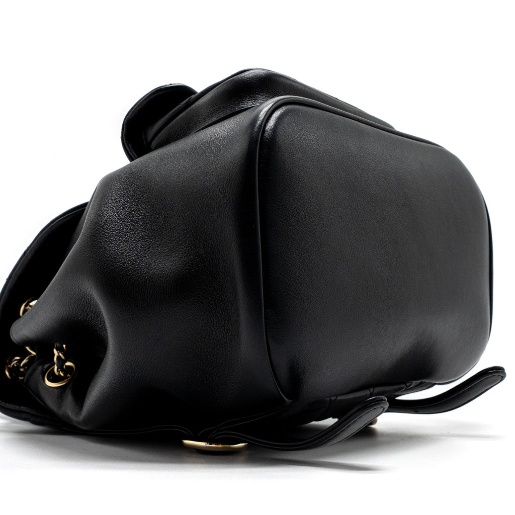 Chanel mini Duma backpack lambskin black L (microchip)