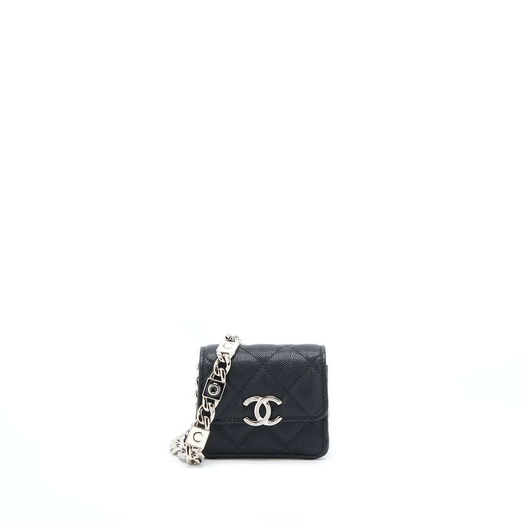 Chanel Clutch With Chain Caviar Black