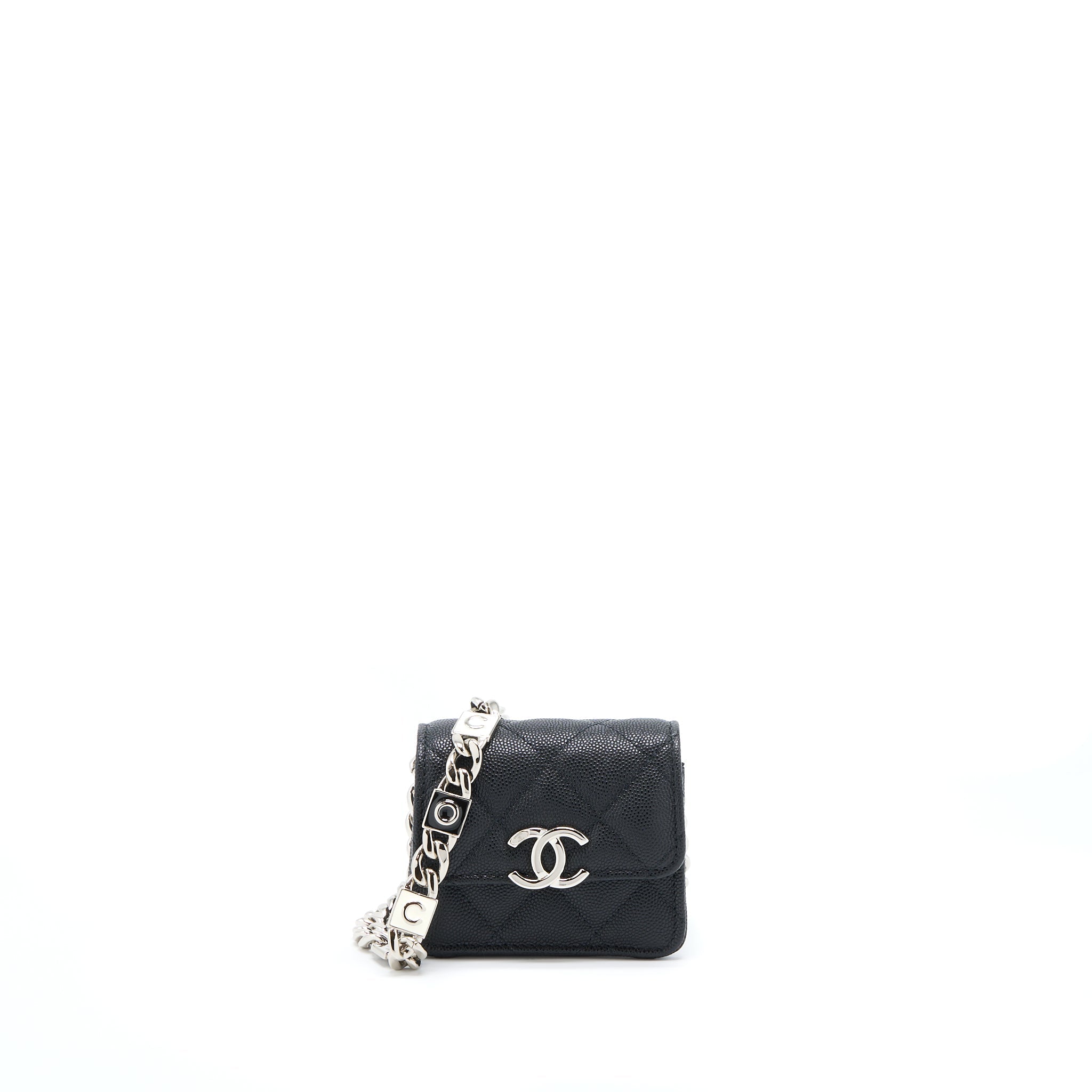 Chanel Clutch With Chain Caviar Black