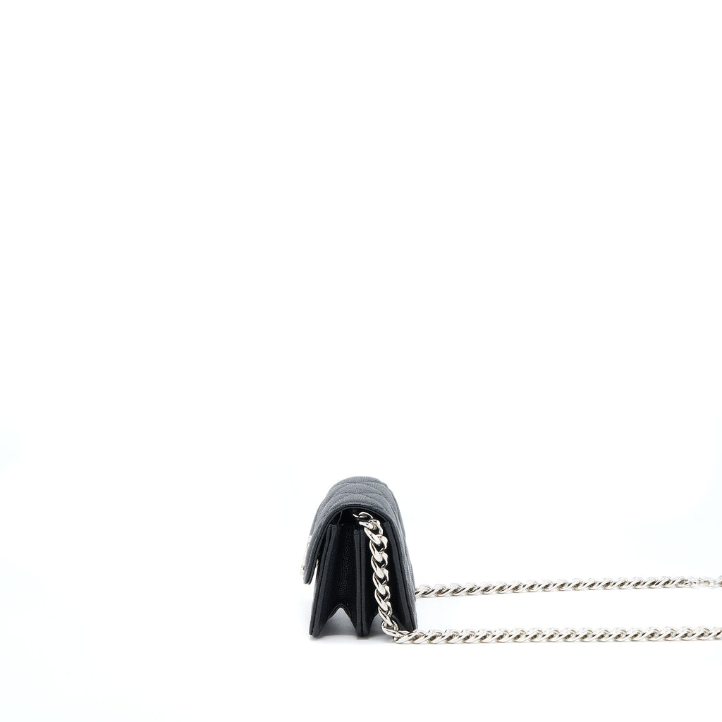 Chanel Clutch With Chain Caviar Black