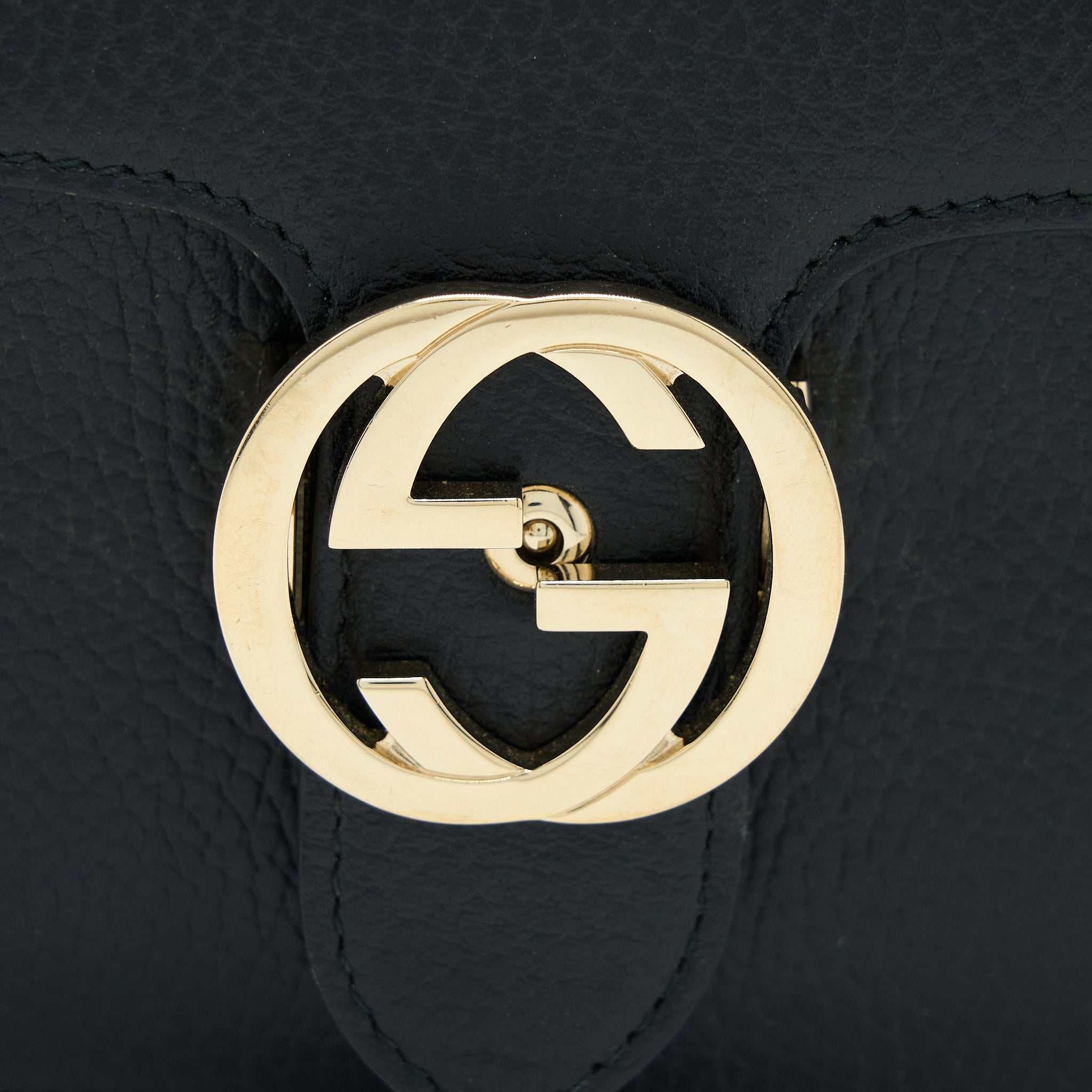 Gucci Interlocking Small Shoulder Bag Black L