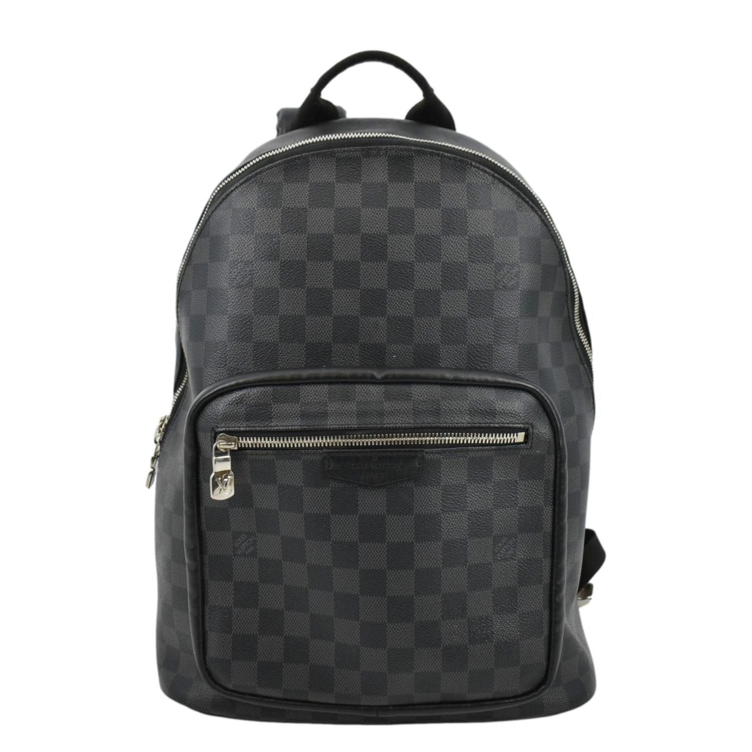 LOUIS VUITTON Josh Damier Graphite Backpack Black