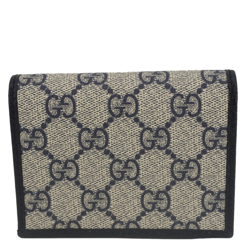 GUCCI Horsebit 1955 GG Supreme Canvas  Case Wallet Beige 621887