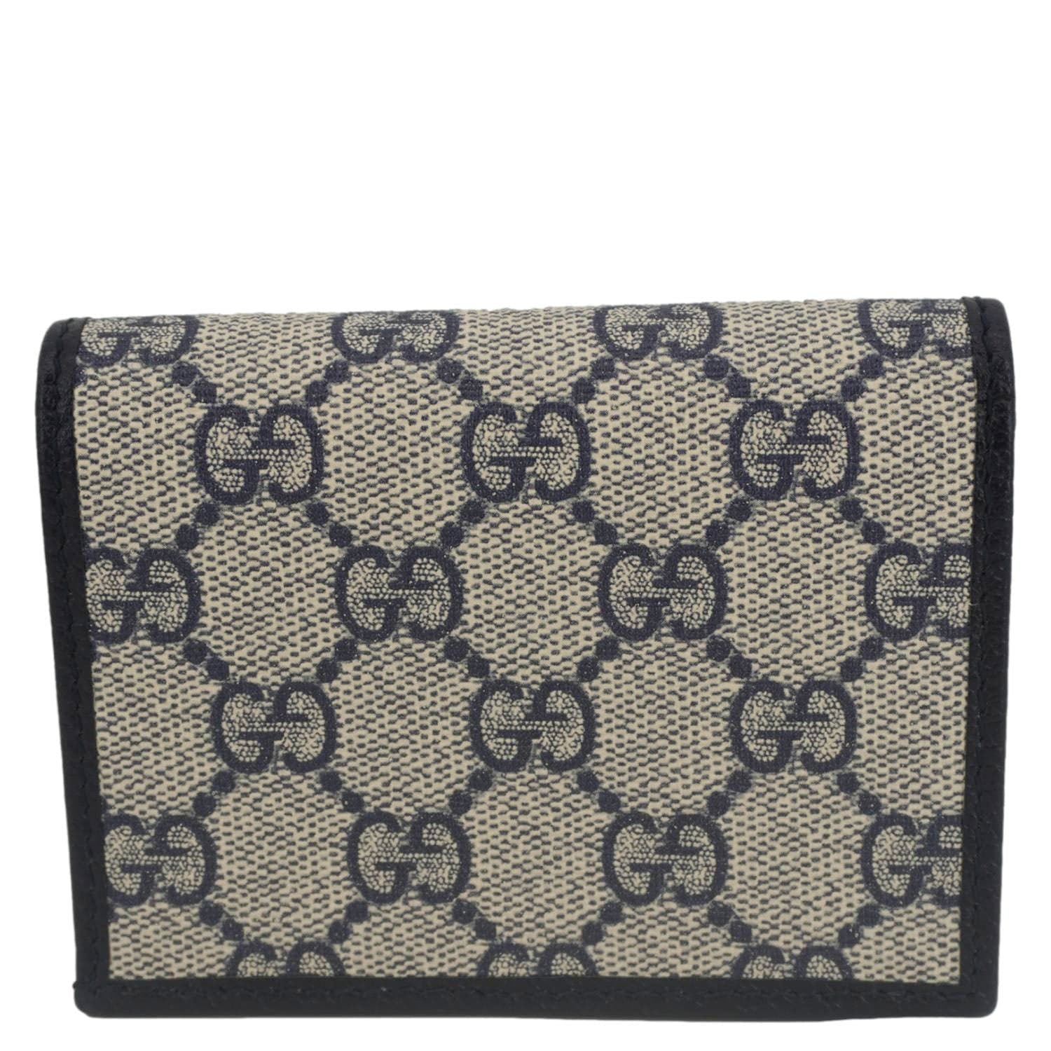 GUCCI Horsebit 1955 GG Supreme Canvas  Case Wallet Beige 621887