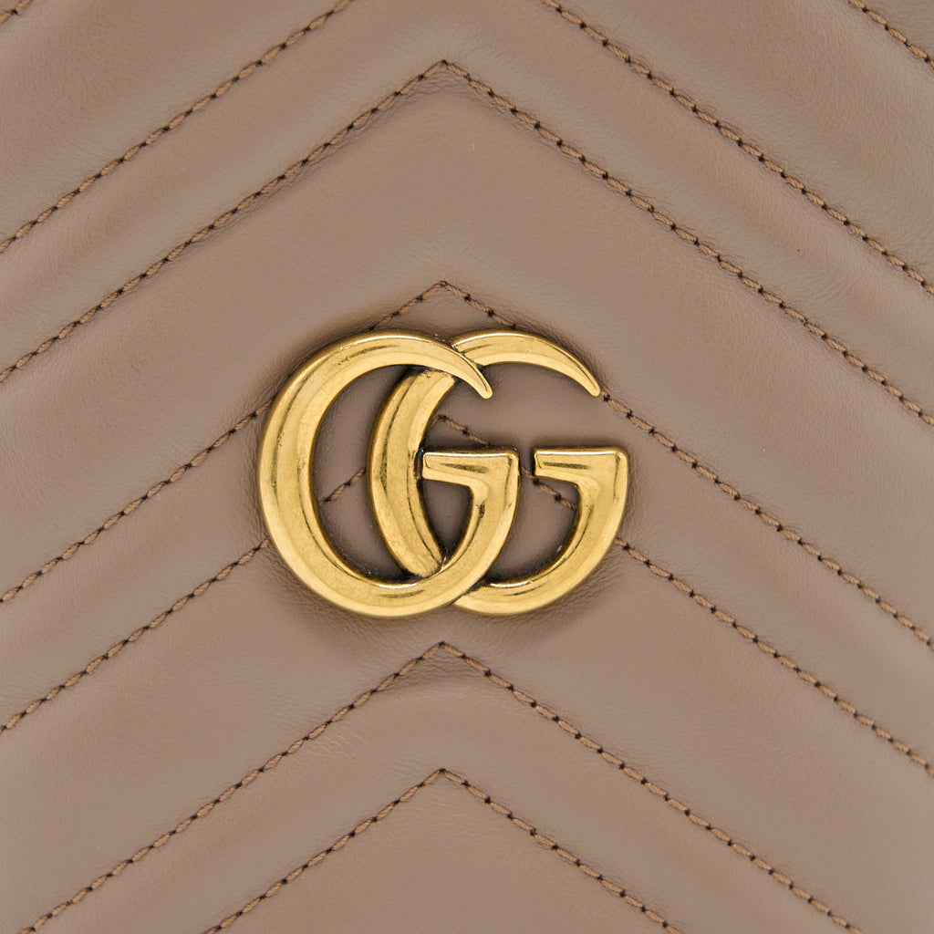 Gucci GG Marmont Mini Bucket Dark Beige