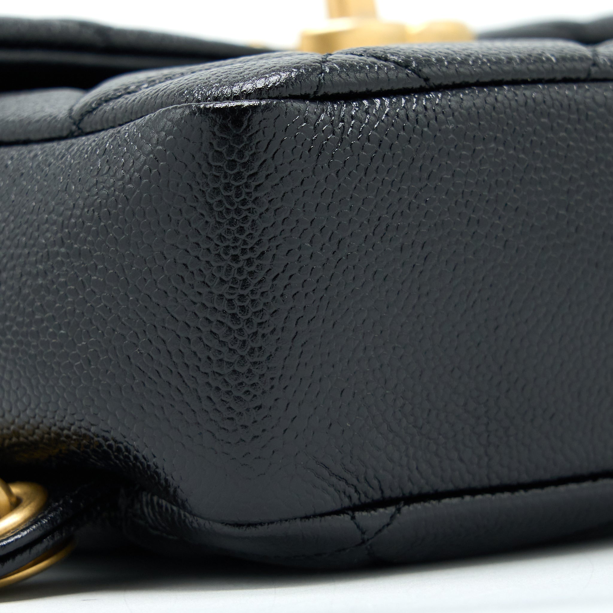 Chanel 22P Flap Backpack Caviar Black Brushed  (Microchip)