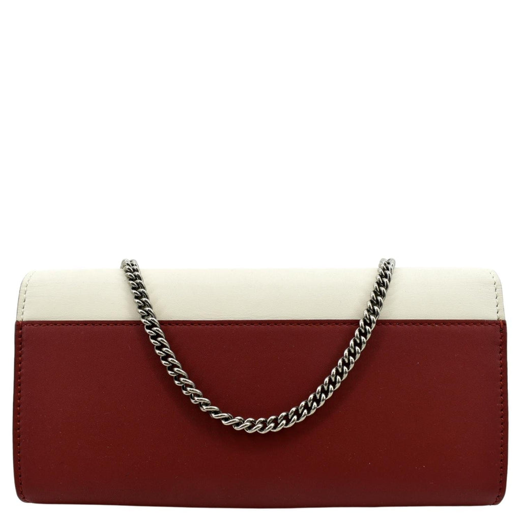 GUCCI Dionysus Leather Chain Clutch Red