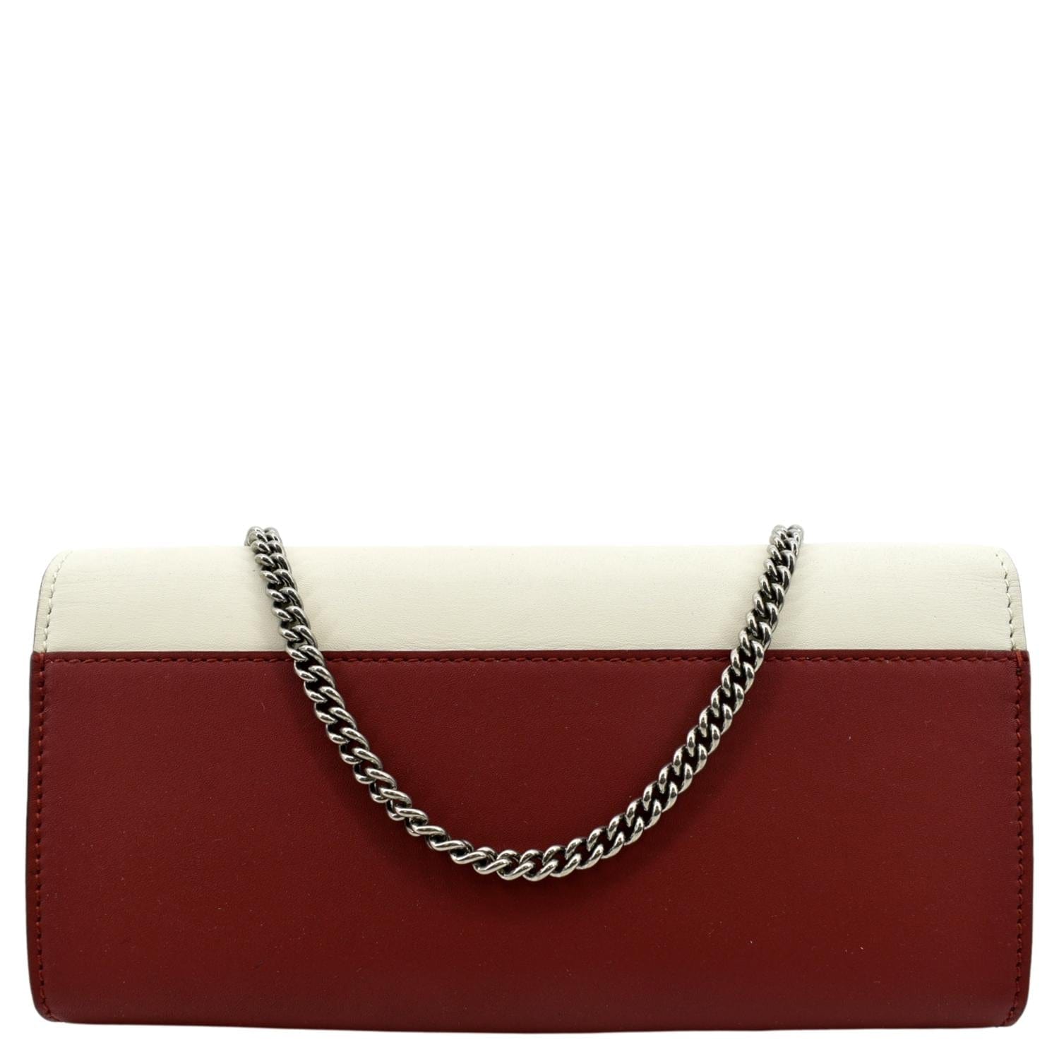 GUCCI Dionysus Leather Chain Clutch Red