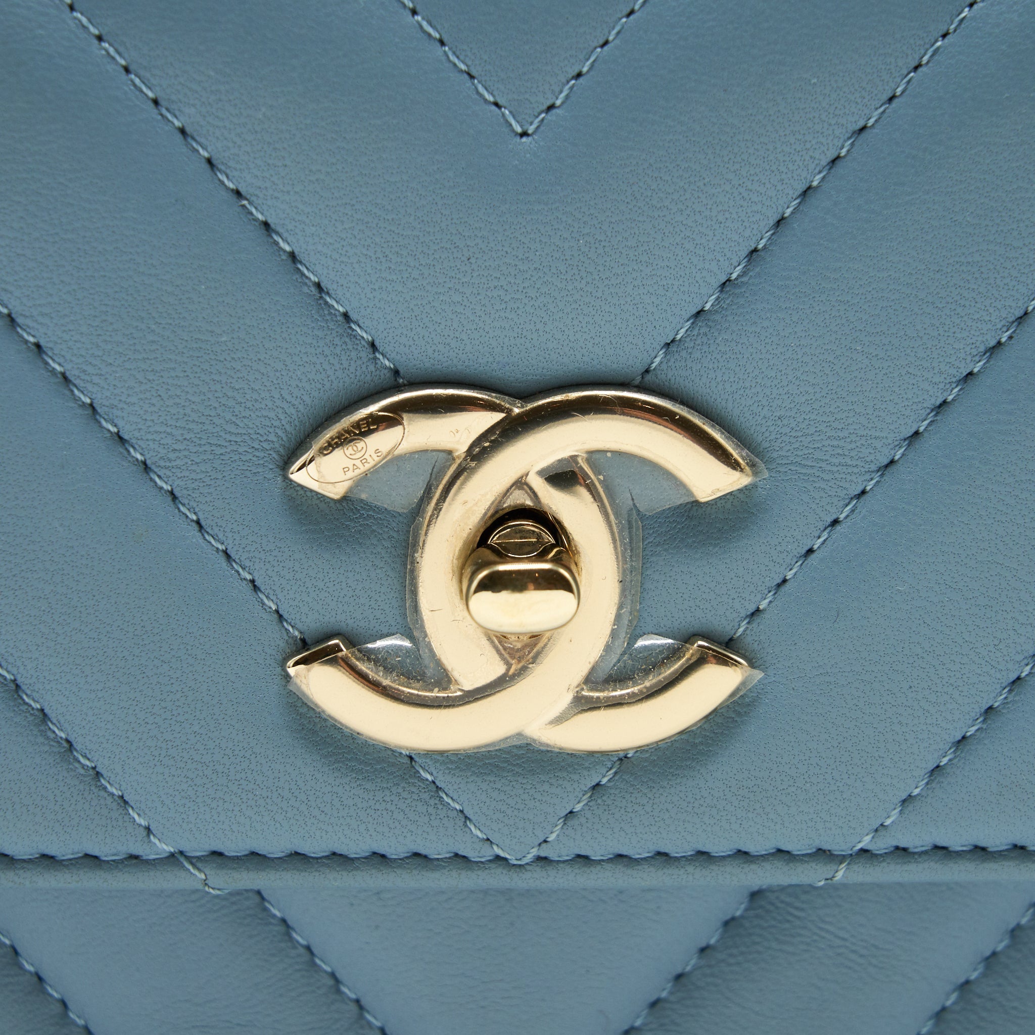 Chanel Trendy CC Flap Bag Light Blue Lambskin L