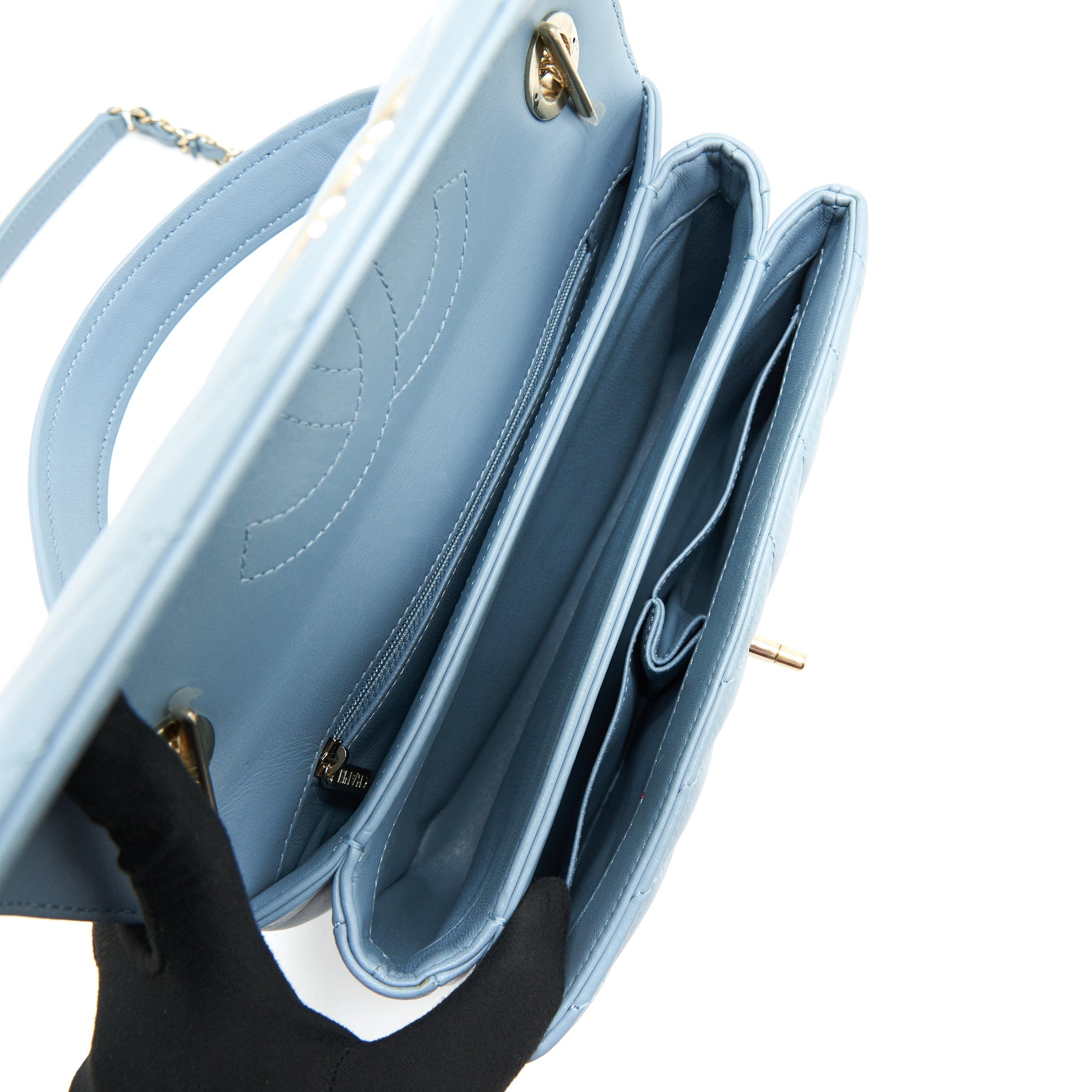 Chanel Trendy CC Flap Bag Light Blue Lambskin L