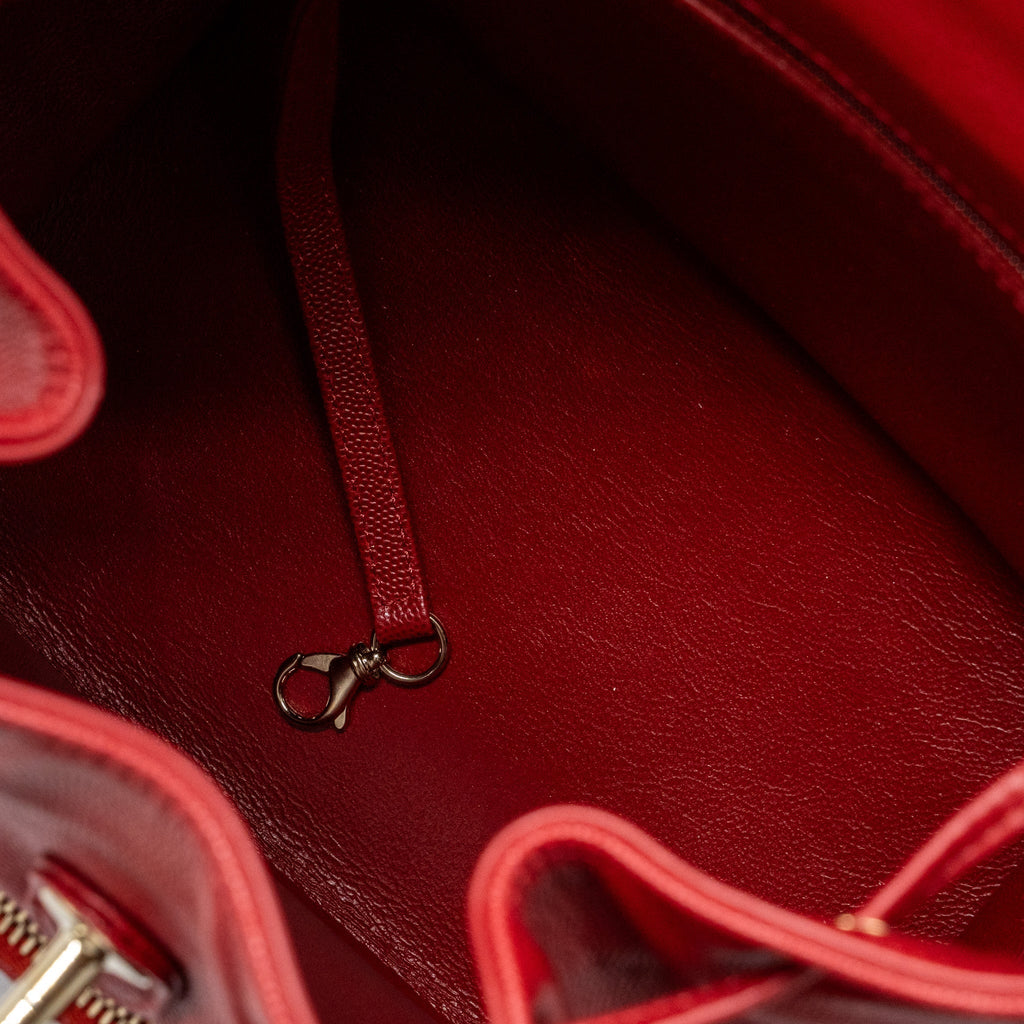 Chanel affinity backpack caviar red
