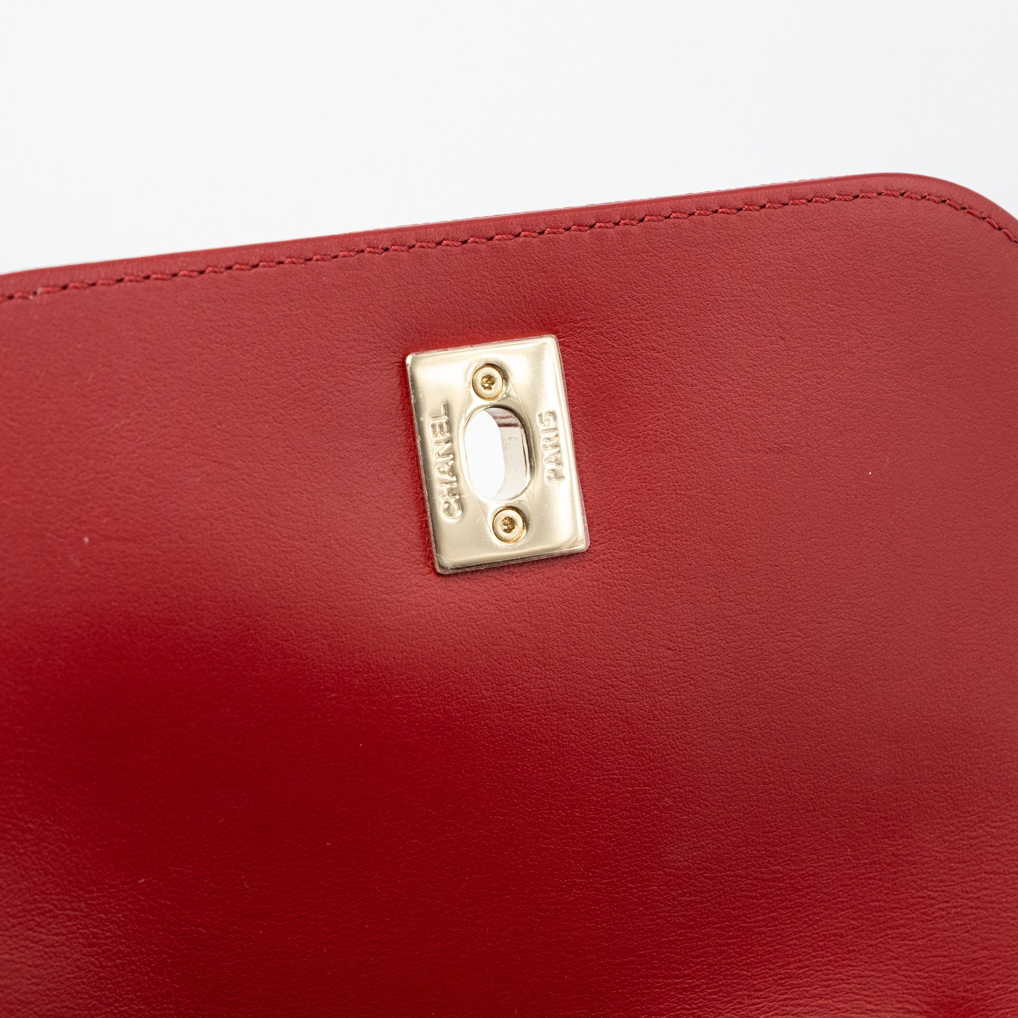 Chanel affinity backpack caviar red