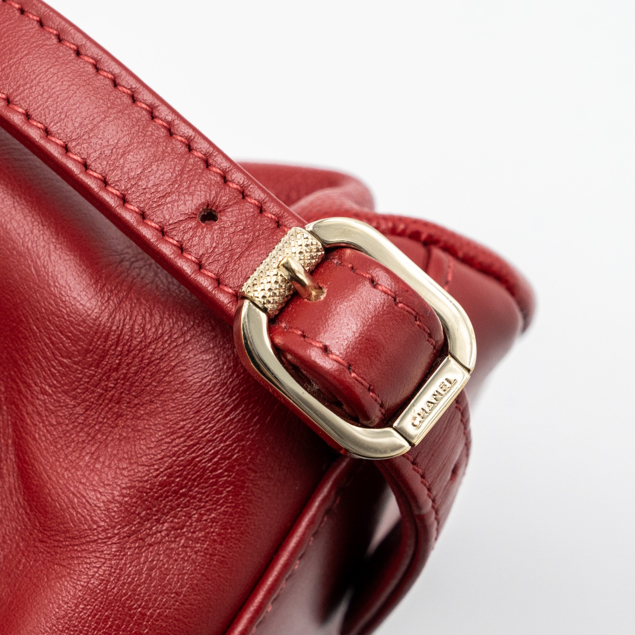Chanel affinity backpack caviar red
