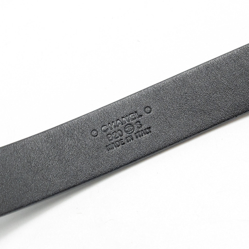 Chanel 20S Size 85 CC logo Belt Navy Blue