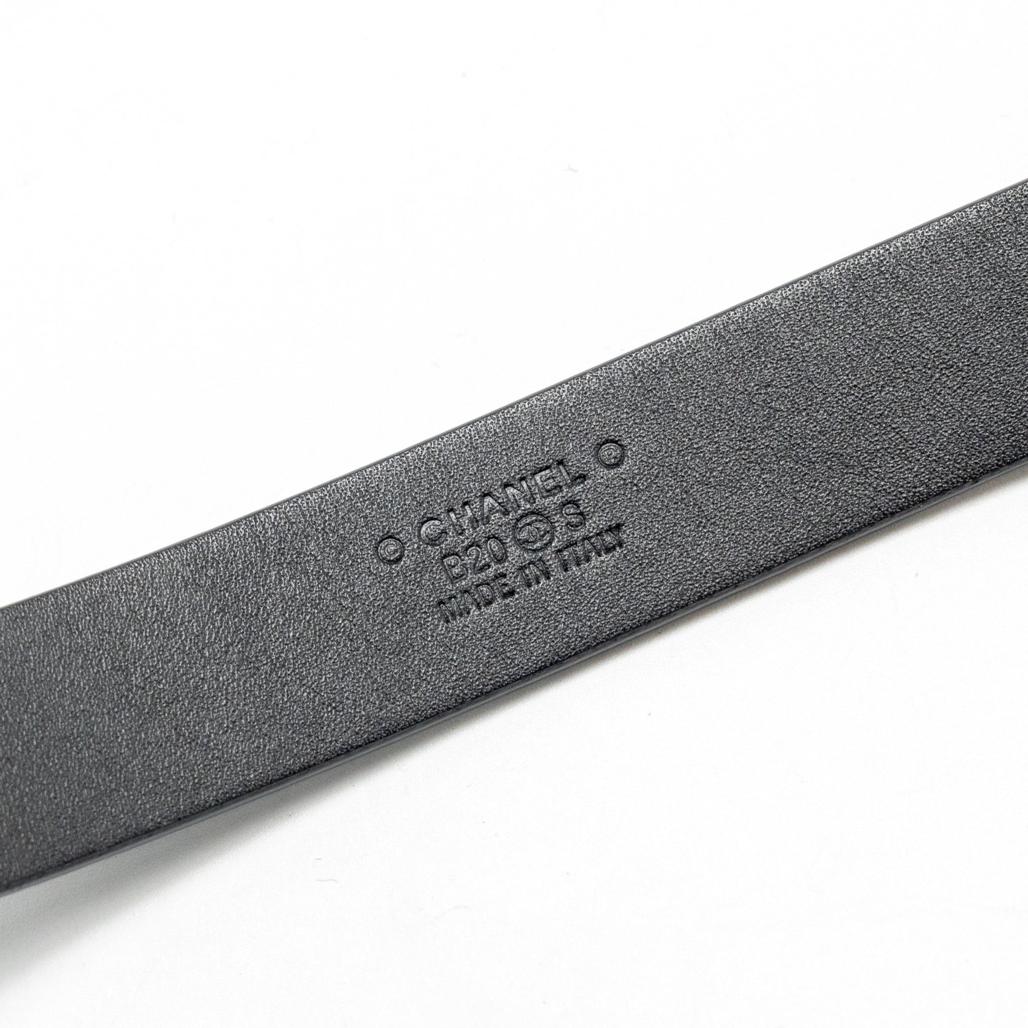 Chanel 20S Size 85 CC logo Belt Navy Blue