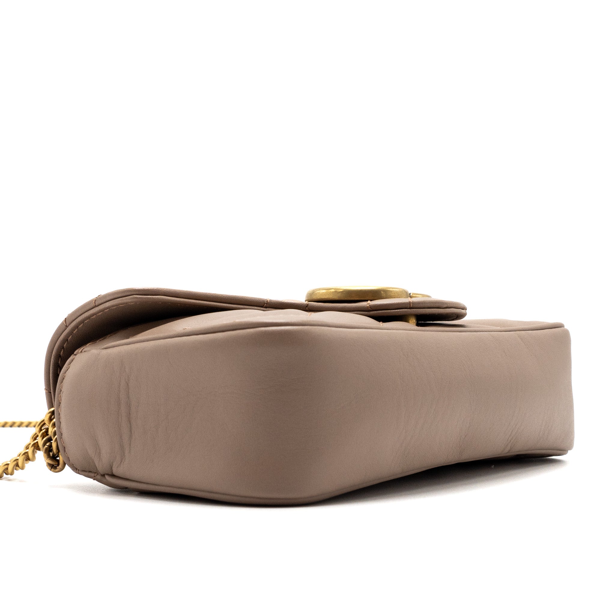 Gucci super mini GG Marmont bag calfskin beige