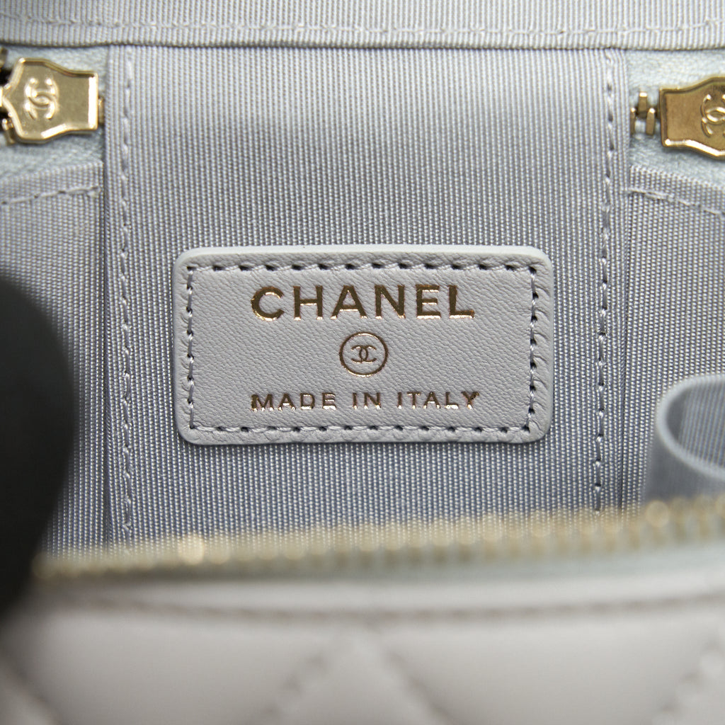 Chanel 21A Small handle Vanity with Chain Grey with
