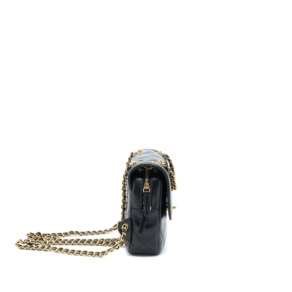 Chanel 23P Ado Backpack Lambskin Black  (Microchip)