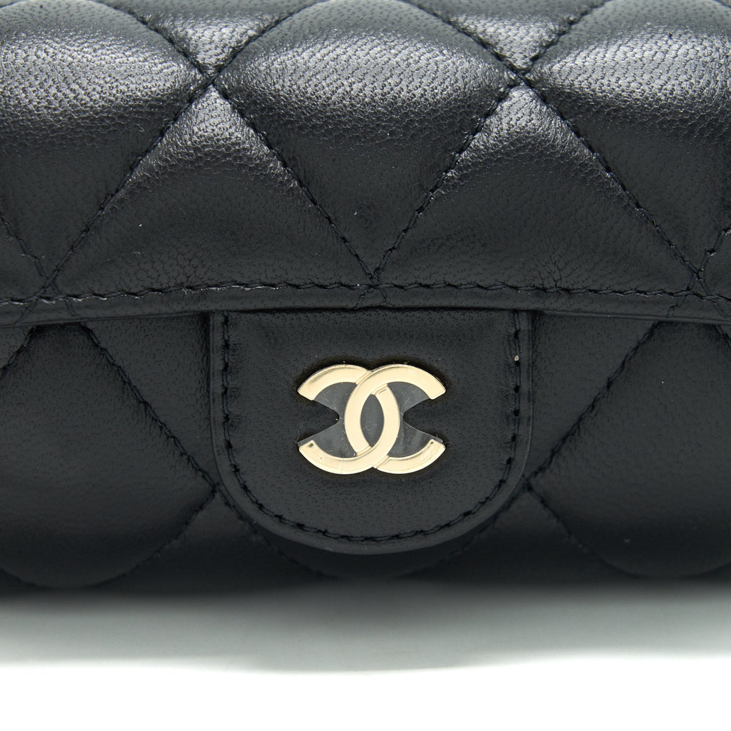 Chanel 21A Lipstick Mini Bag with Chain BLACK