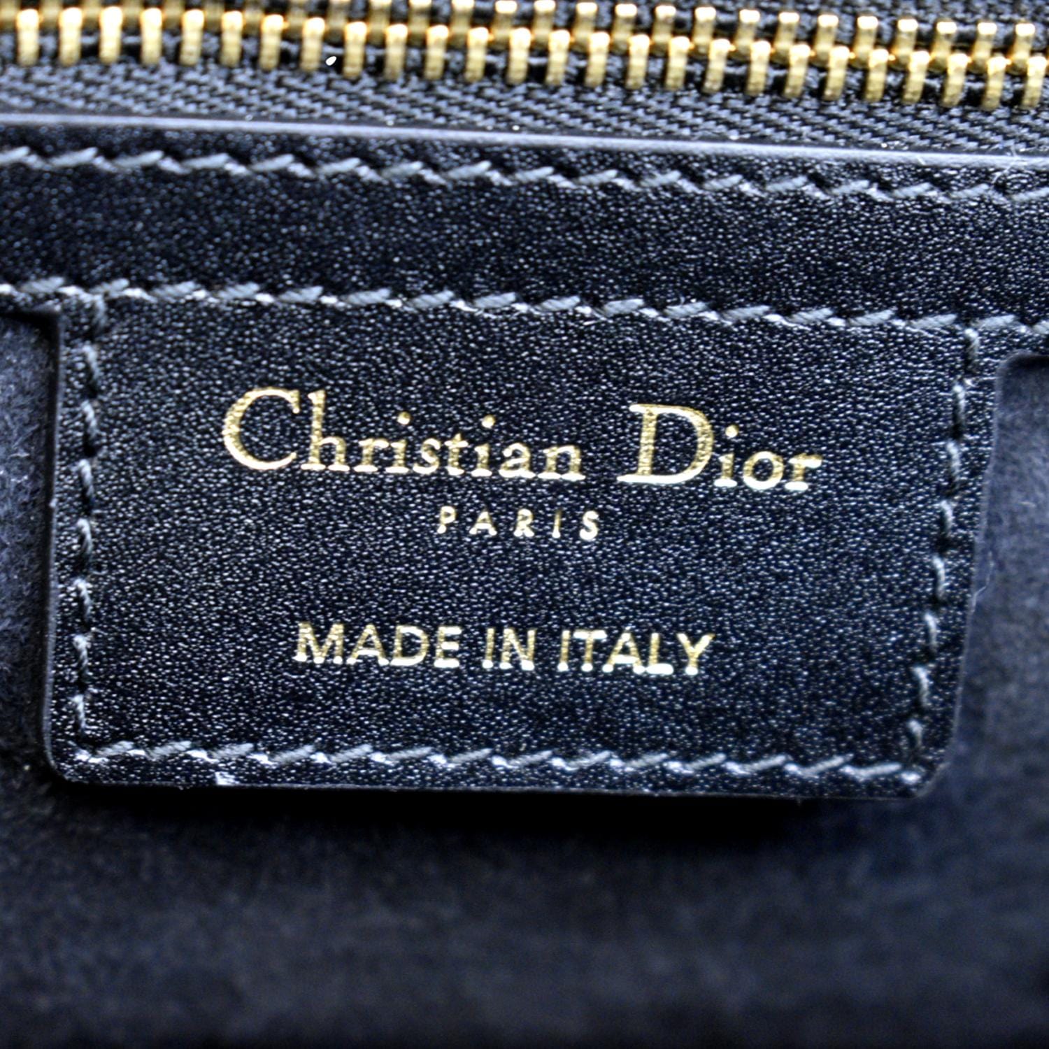 CHRISTIAN DIOR Montaigne Avenue Leather Shoulder Bag Black