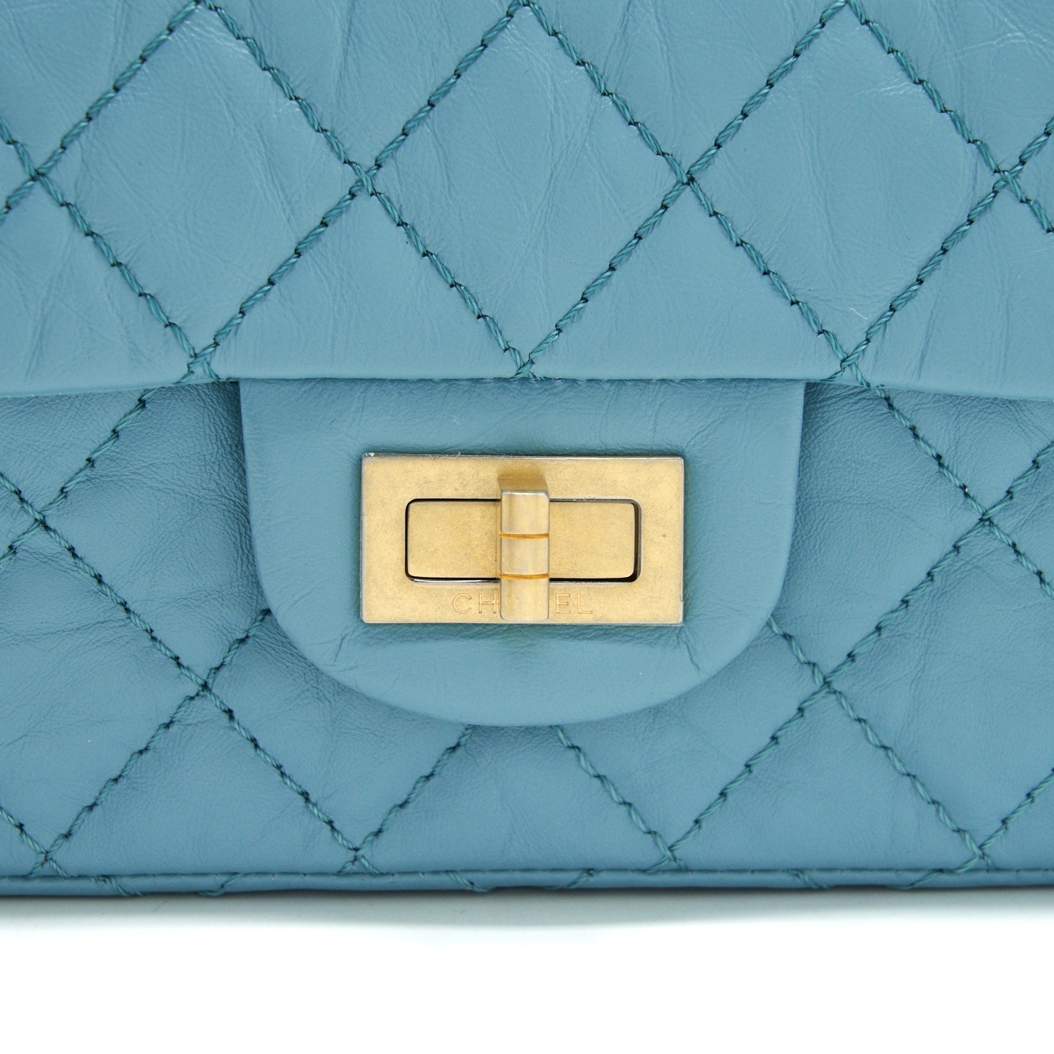 Chanel Mini 2.55 Reissue Flap Bag Light Blue Calfskin