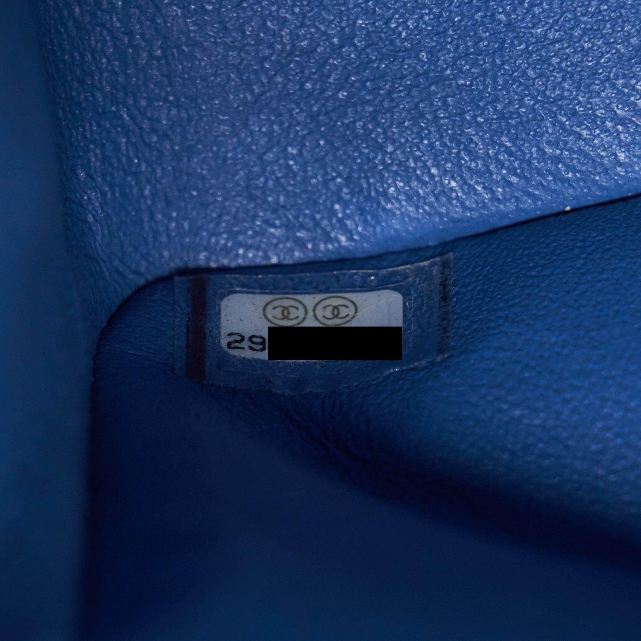 Chanel Medium Classic Double Flap 25cm Blue Caviar L