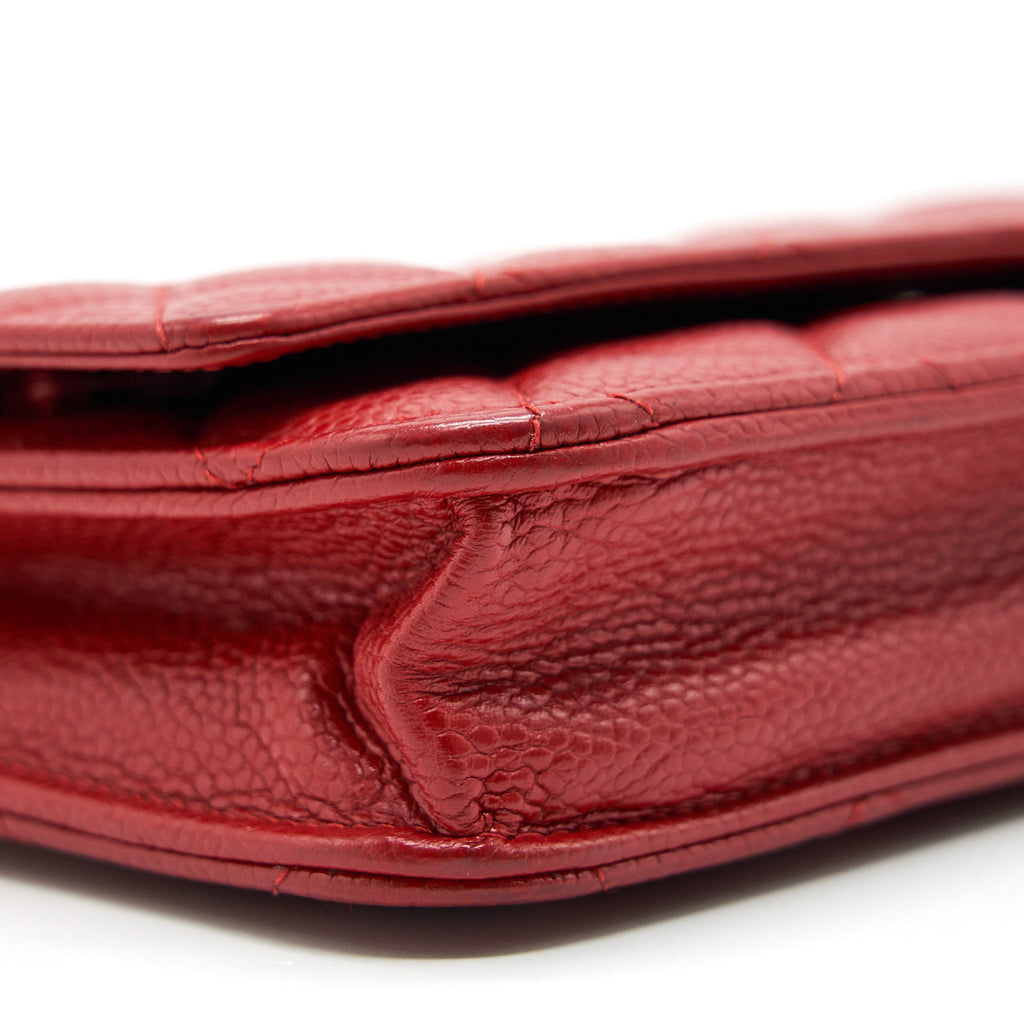 Chanel Wallet on chain Caviar Red with  serial 18