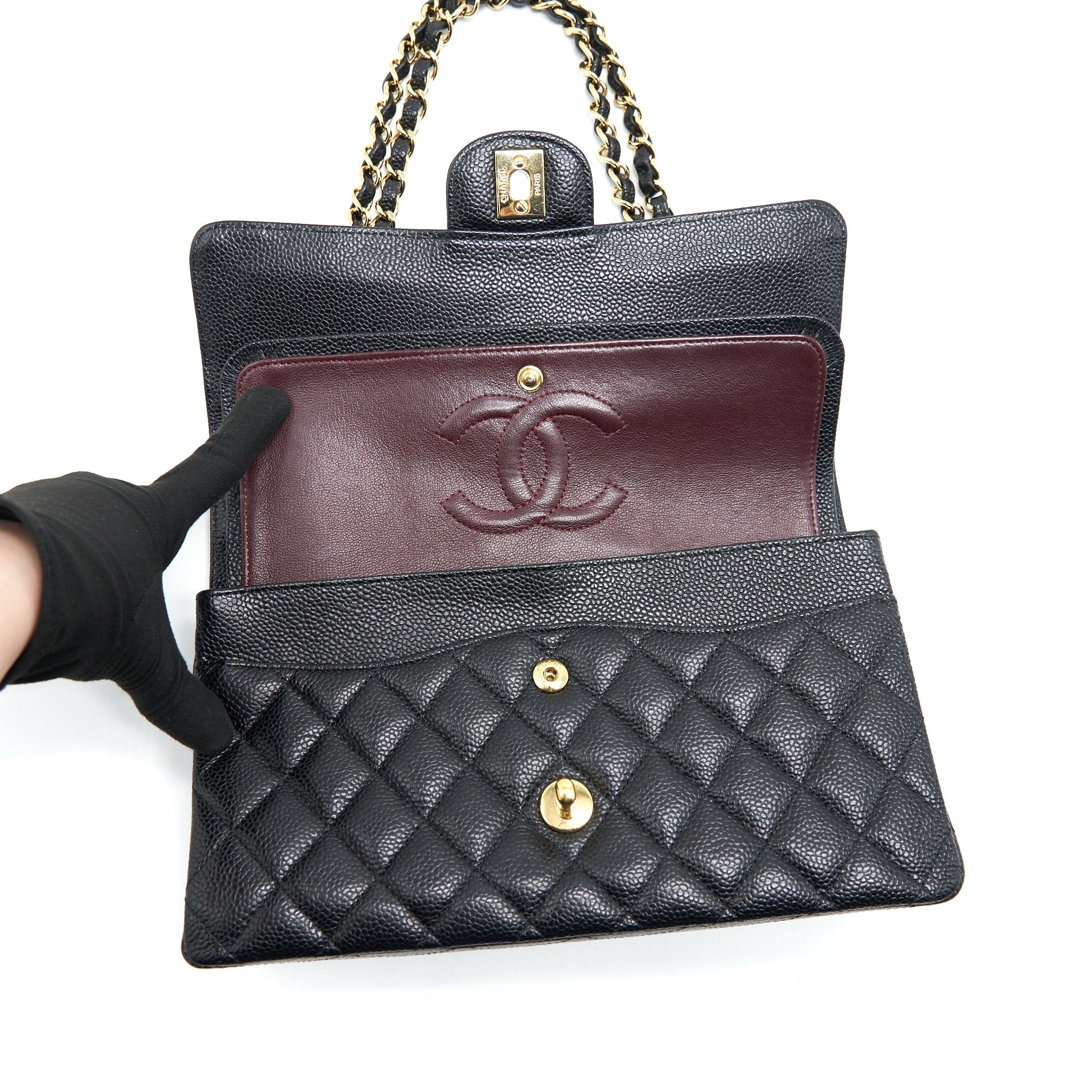 Chanel Classic Double Flap Medium Black Caviar
