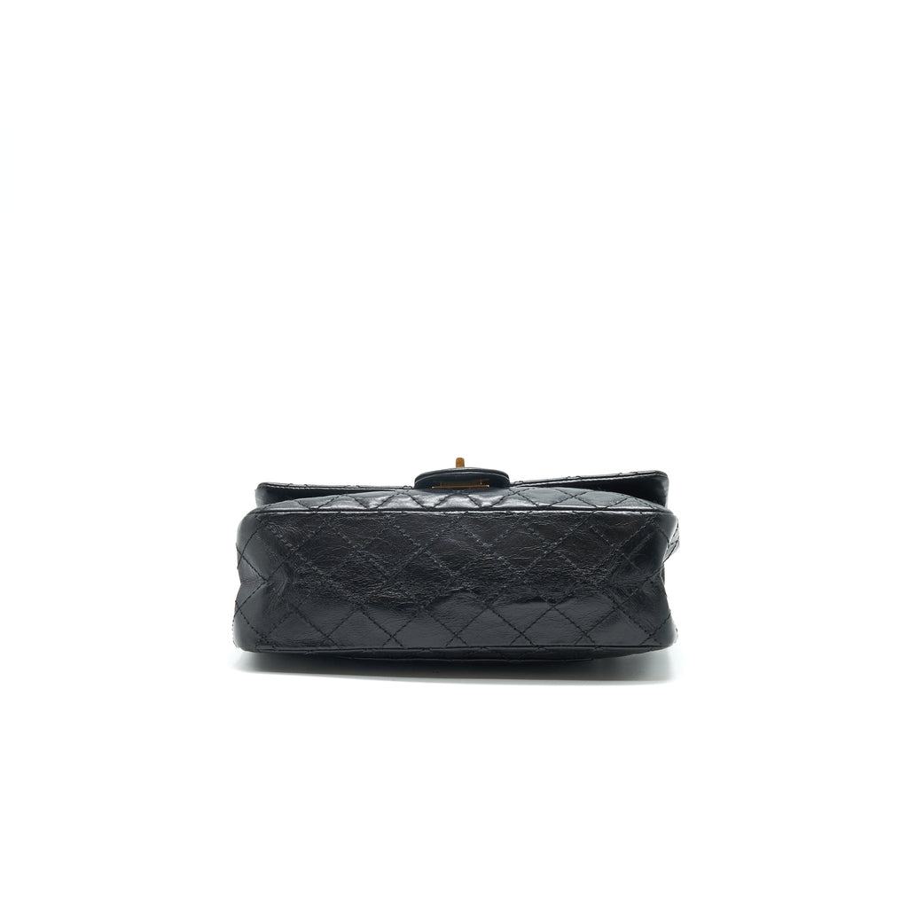 Chanel 2.55 Reissue Small Flap Bag Aged Calfskin in Black
