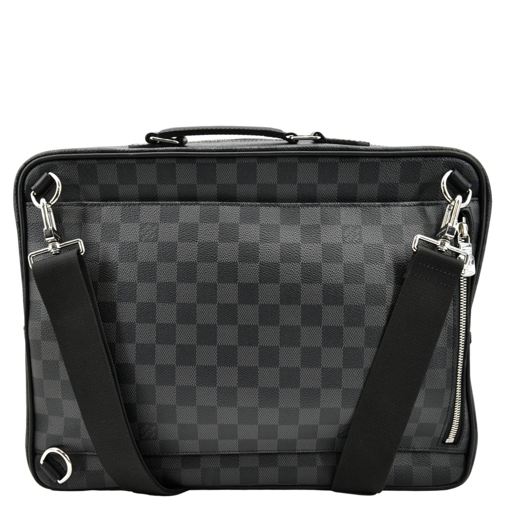LOUIS VUITTON Damier Graphite Canvas Briefcase Backpack Bag Black