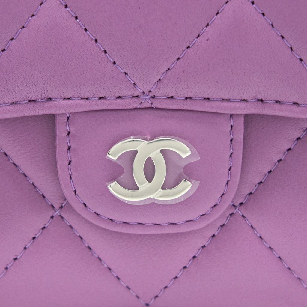 Chanel Clutch On Chain Lambskin Purple