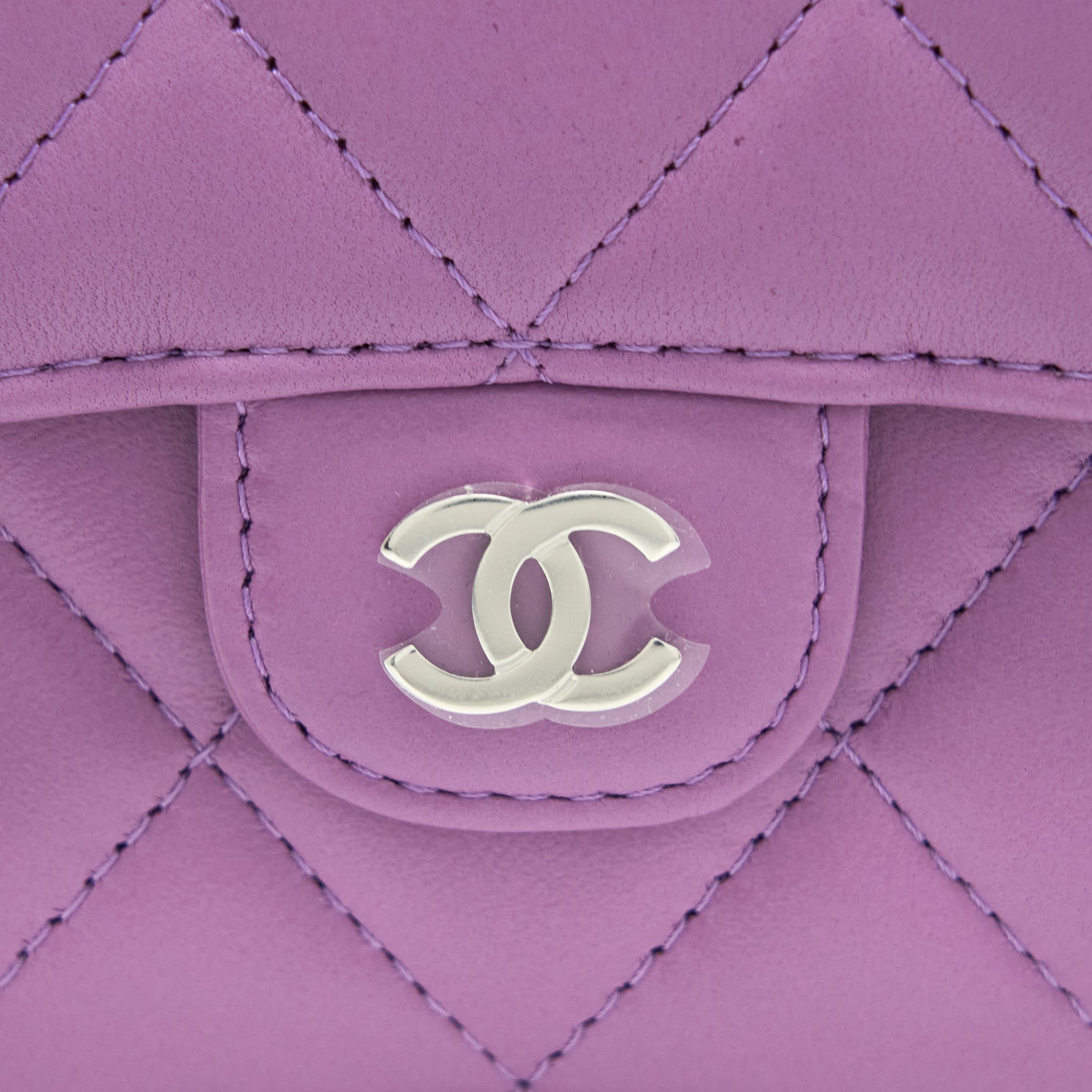 Chanel Clutch On Chain Lambskin Purple