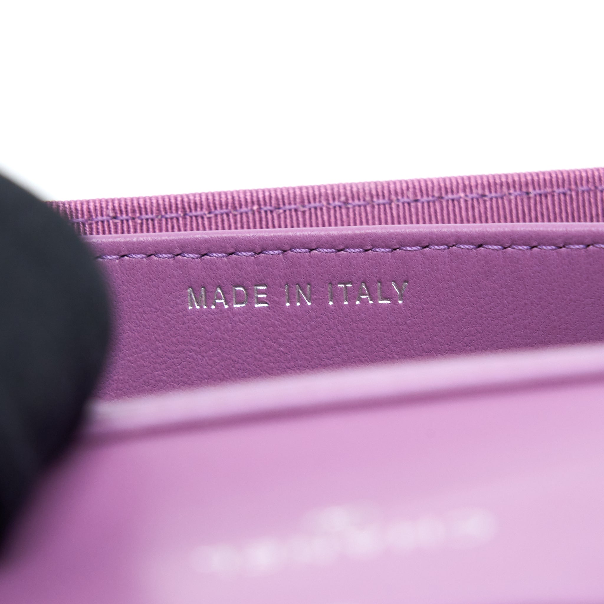 Chanel Clutch On Chain Lambskin Purple
