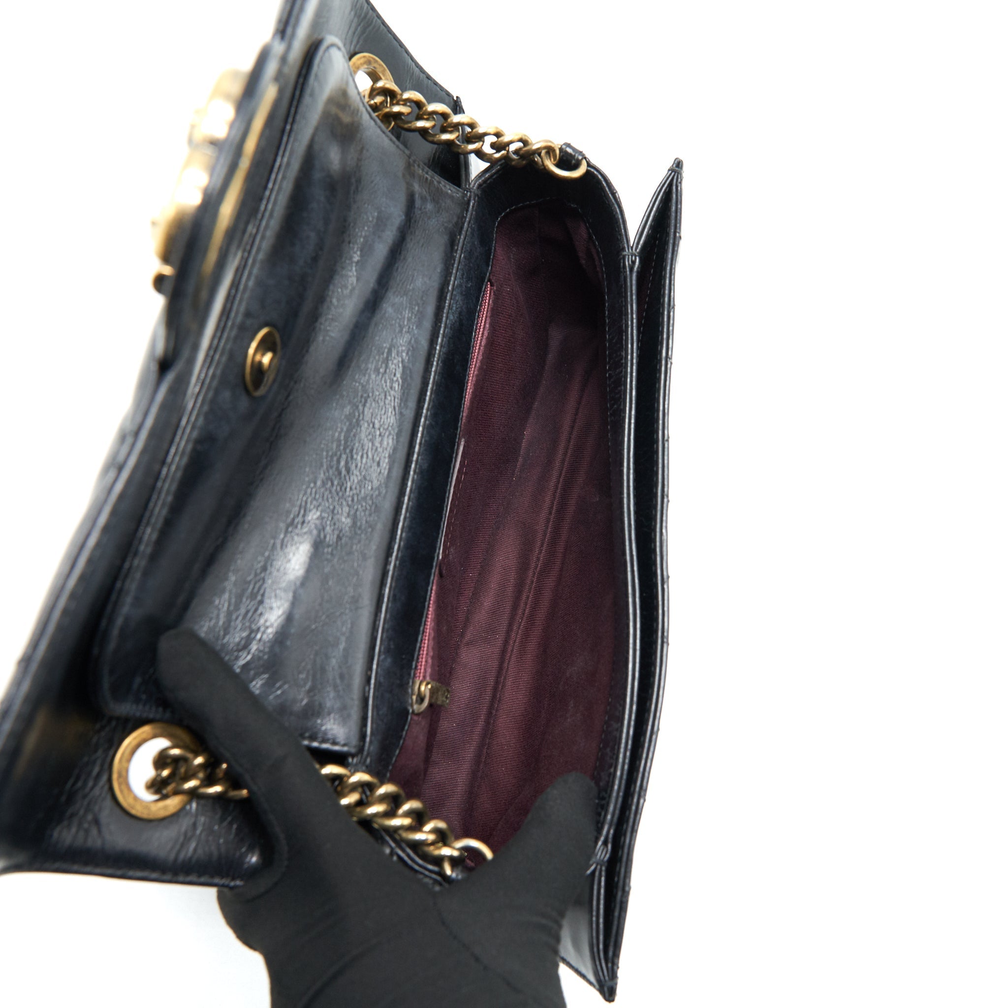 Chanel Perfect Edge Flap Bag With Calfskin Ruthenium