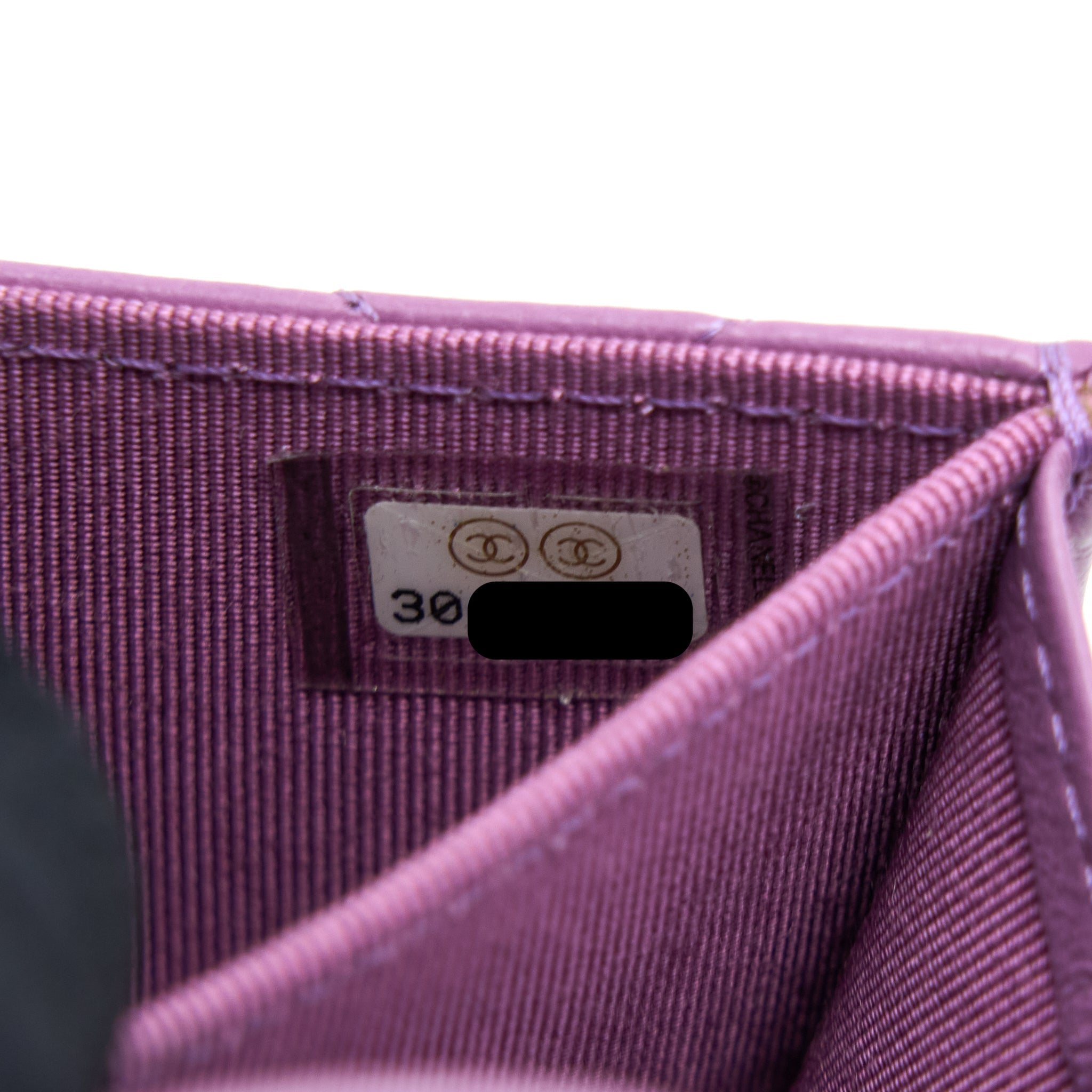 Chanel Clutch On Chain Lambskin Purple