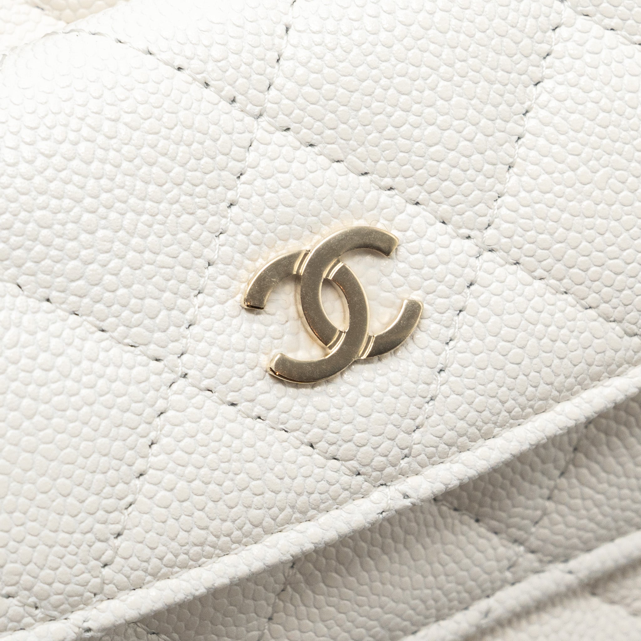 Chanel 24C Mini Backpack/Crossbody Bag Caviar White L (Microchip)