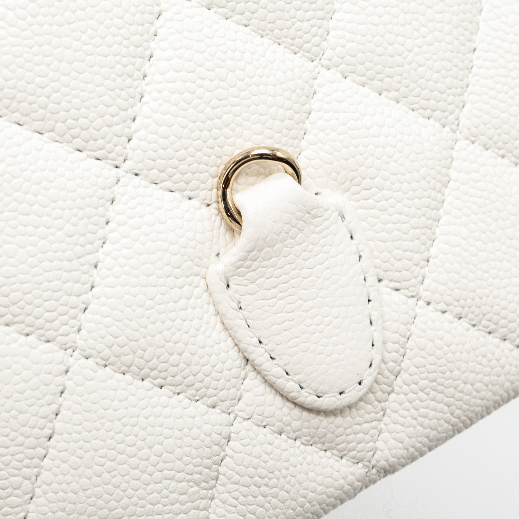 Chanel 24C Mini Backpack/Crossbody Bag Caviar White L (Microchip)