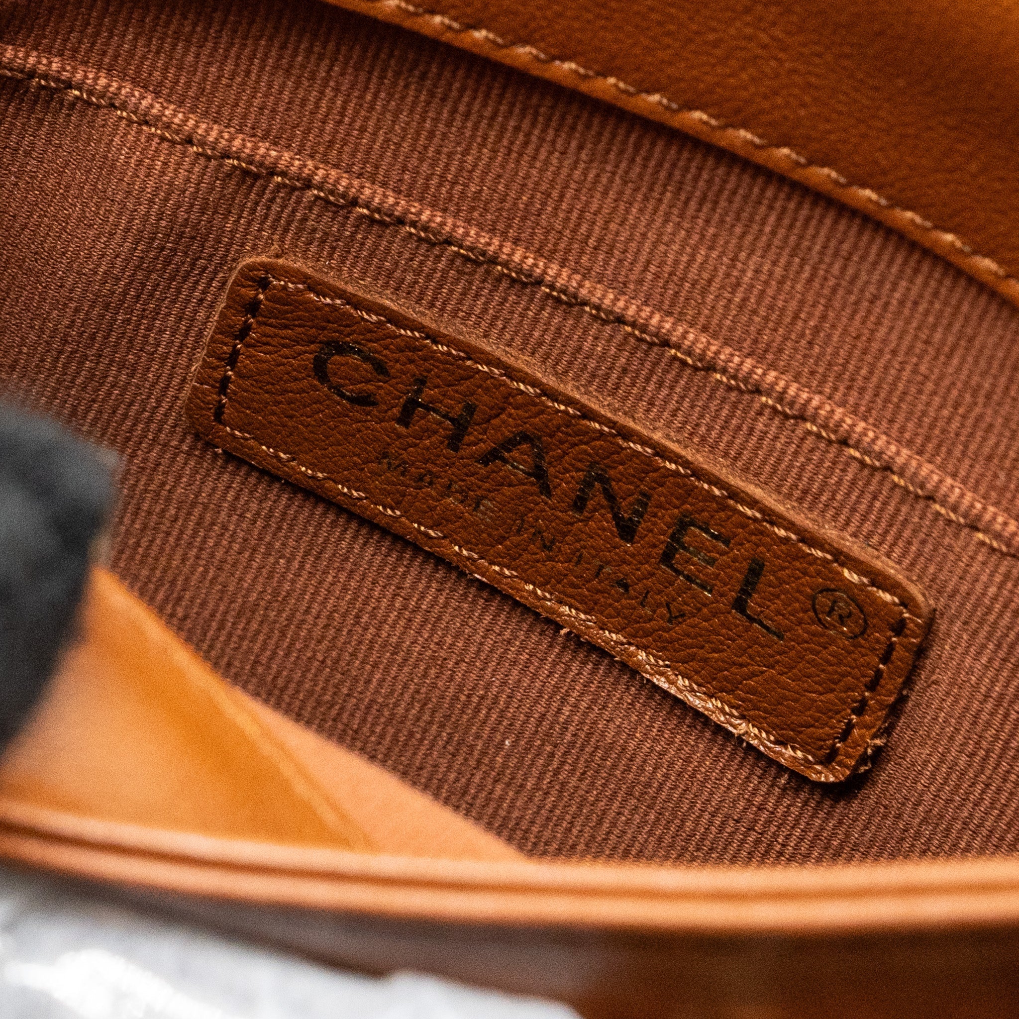 Chanel 23A triple pack backpack calfskin caramel L (microchip)