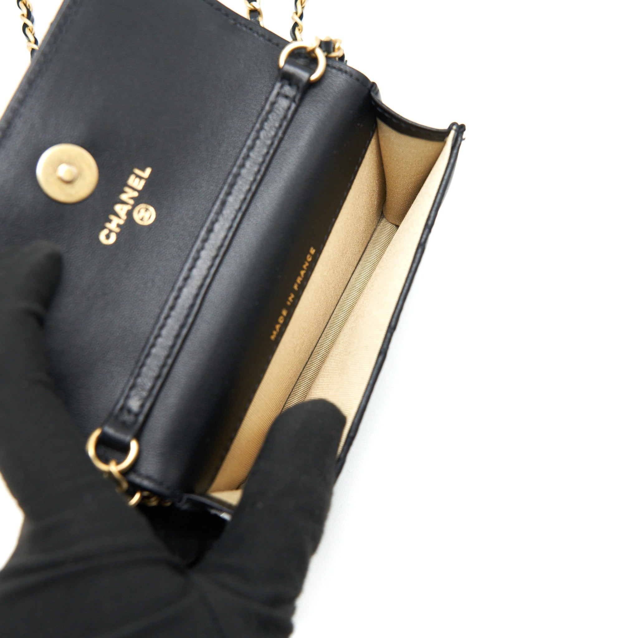 Chanel 2021 Pearl Crush Belt Bag Black with